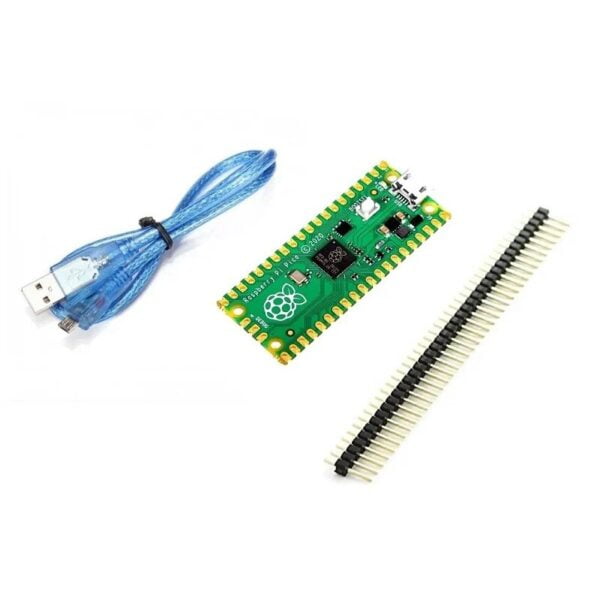 Raspberry PI Pico with Headers and Micro USB Cable - compoindia.com