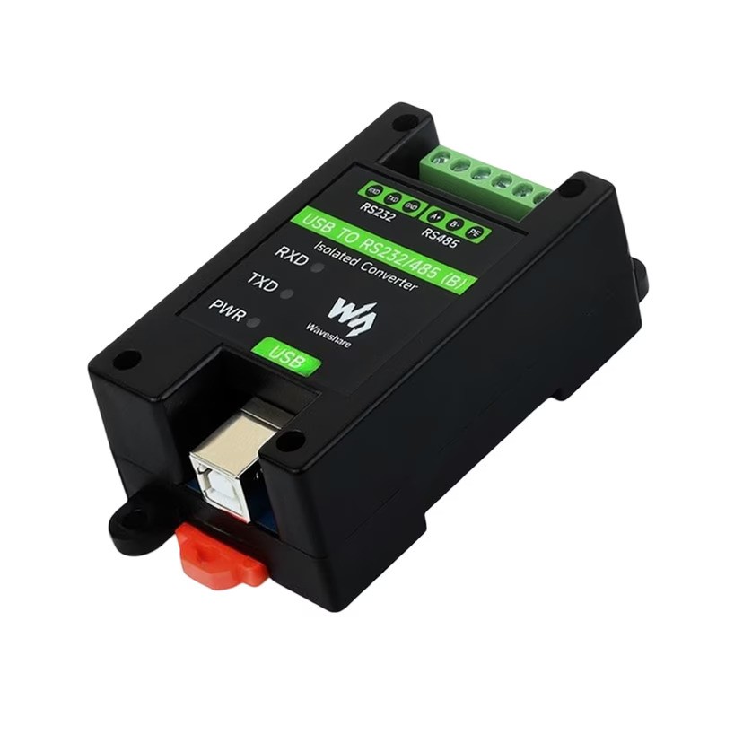 Waveshare USB to RS232/485 Industrial Grade Isolated Converter, Onboard Original FT232RNL Chip, Multiple Protection